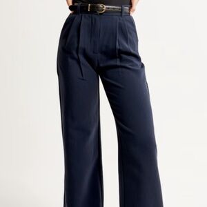 Abercrombie & Fitch Navy Wide Leg Pants
